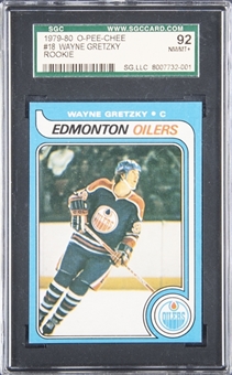 1979-80 O-Pee-Chee #18 Wayne Gretzky Rookie Card – SGC NM-MT+ 8.5